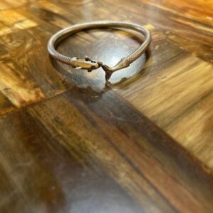 Sterling silver dolphin bangle